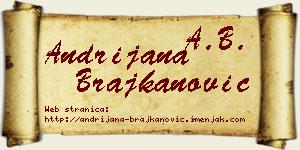 Andrijana Brajkanović vizit kartica